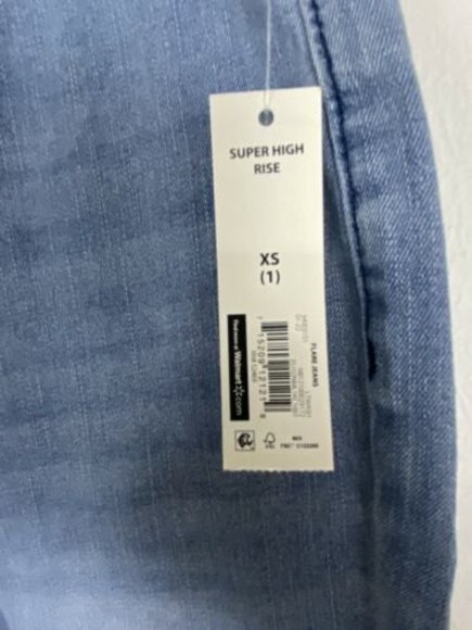 No Boundaries Womens Jeans Size XS 1 Elastic Waist Light Wash Flare High Rise - Picture 5 of 8